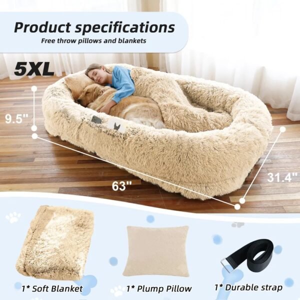 🐾 Wild Angels™ CloudNest Human–Dog Bed
