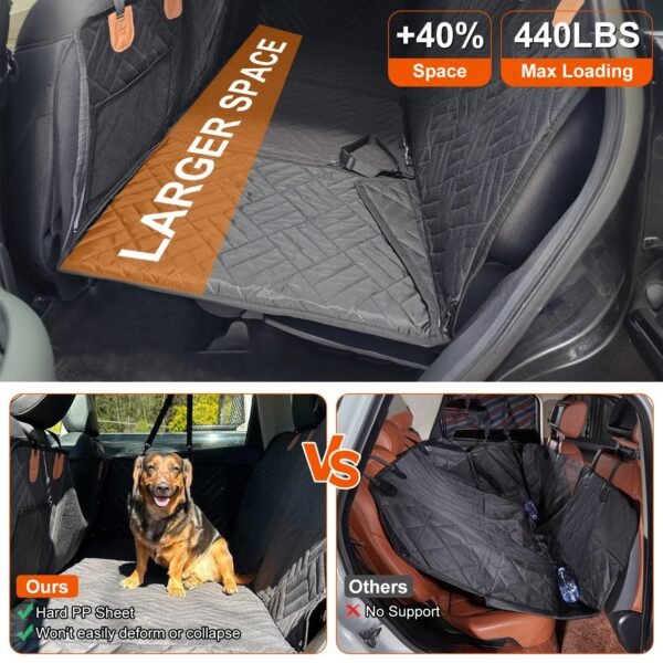 Waterproof Dog Car Seat Cover Hammock with Mesh Window & Side Flaps