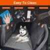 Waterproof Dog Car Seat Cover Hammock with Mesh Window & Side Flaps