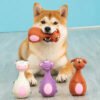 Wild Angels “Tiny Squeak Friends” – 4‑Pack Cute Latex Puppy Chew Toys for Teething & Interactive Play