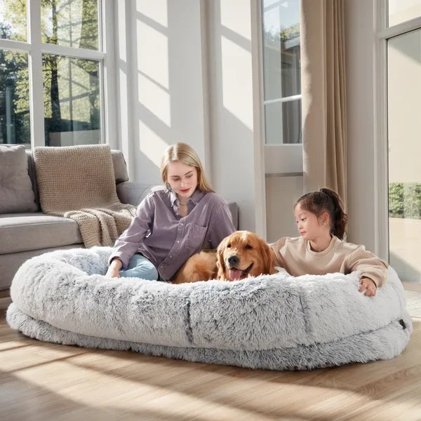 🐾 Wild Angels™ CloudNest Human–Dog Bed