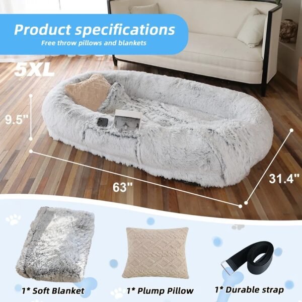 🐾 Wild Angels™ CloudNest Human–Dog Bed