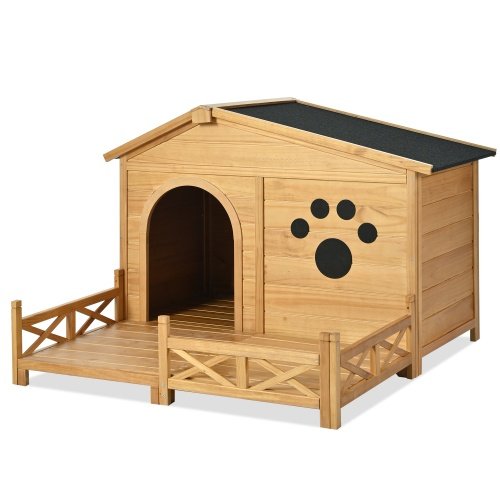 Wild Angels™ Timber Porch Dog House