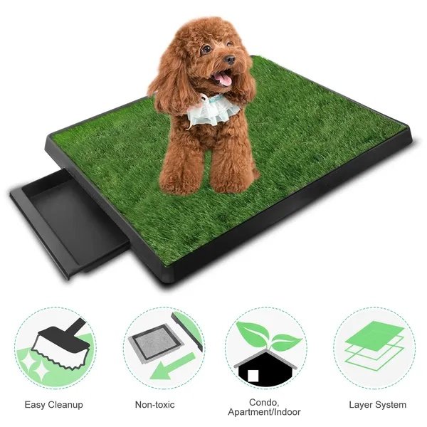 Wild Angels Indoor Grass Potty Pad – Triple‑Layer Puppy Loo Tray for Easy, Stress‑Free Training