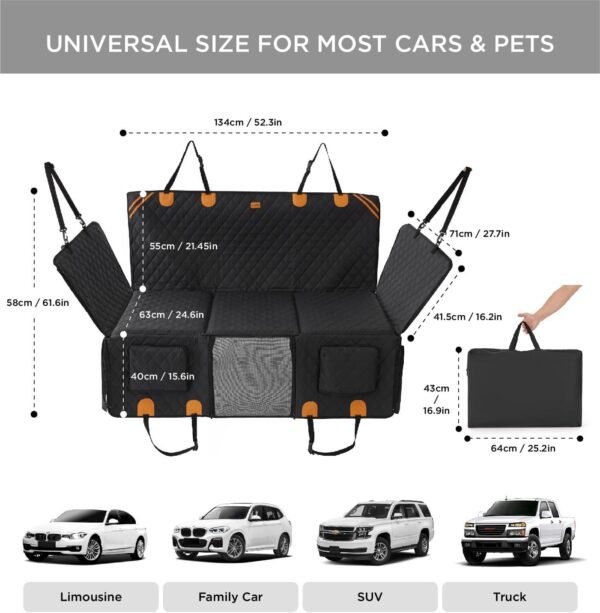 Heavy‑Duty Dog Car Seat Extension Hammock