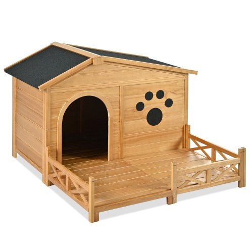 Wild Angels™ Timber Porch Dog House