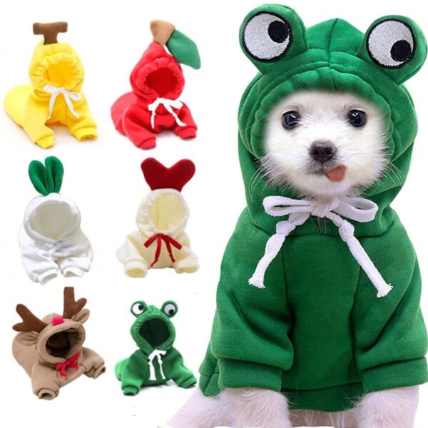 Cozy Fruit and Animal Hoodies for Small Dogs