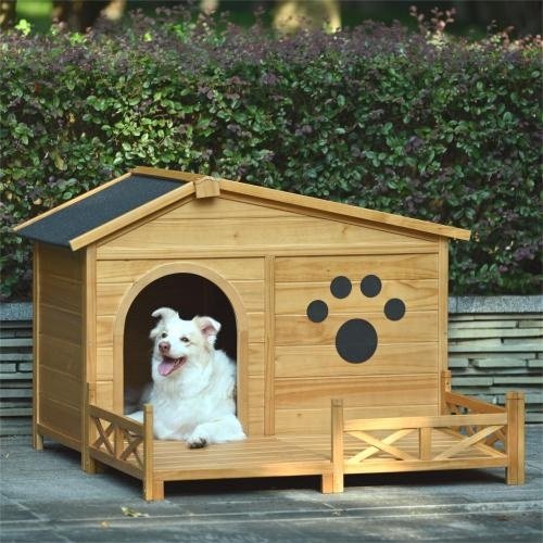 Wild Angels™ Timber Porch Dog House