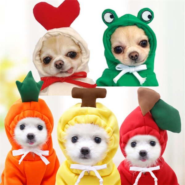 Cozy Fruit and Animal Hoodies for Small Dogs