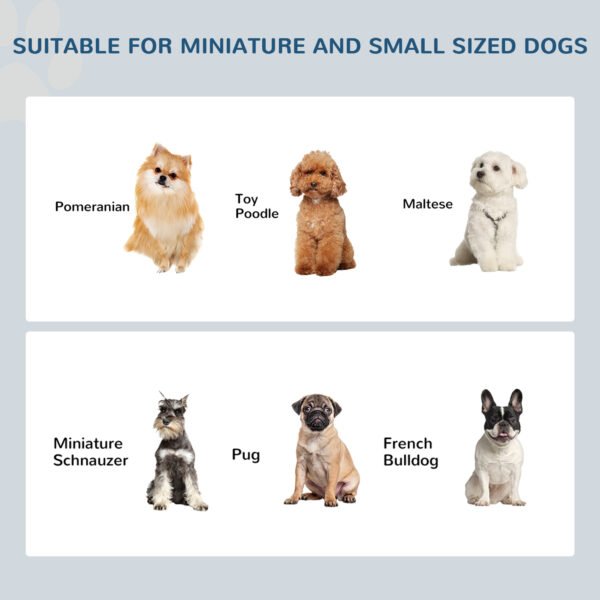 Elevated Dog Feeding Station for Small Dogs & Puppies - Stainless Steel Bowls with Modern Wooden Frame