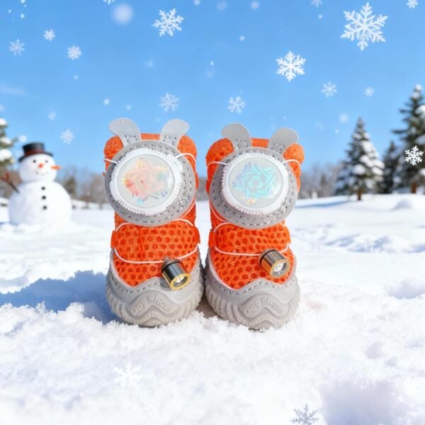 LED Light-Up Paw Protector Boots (4-Pack) — Anti-Slip, Night-Safe Dog Shoes for Small & Medium Breeds