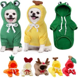 Cozy Fruit and Animal Hoodies for Small Dogs