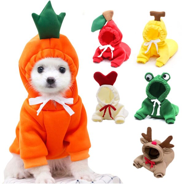 Cozy Fruit and Animal Hoodies for Small Dogs