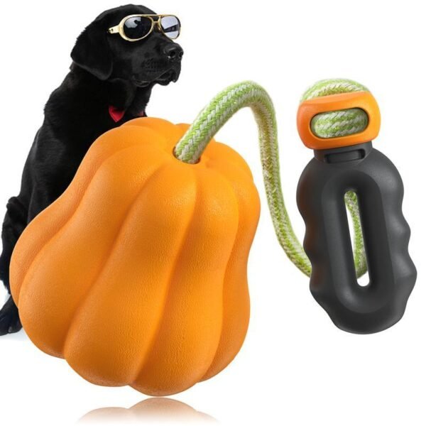Wild Angels “Power Tug Pumpkin Ball” – Tough Rope and Fetch Ball Chew Toy