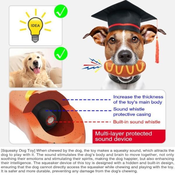 Sausage Tough Dog Chew Toy — For Aggressive Chewers