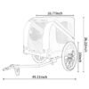 Heavy‑Duty Folding Dog Bike Trailer (120 LB Capacity)