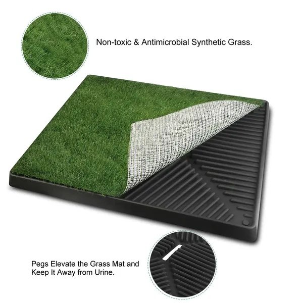 Wild Angels Indoor Grass Potty Pad – Triple‑Layer Puppy Loo Tray for Easy, Stress‑Free Training
