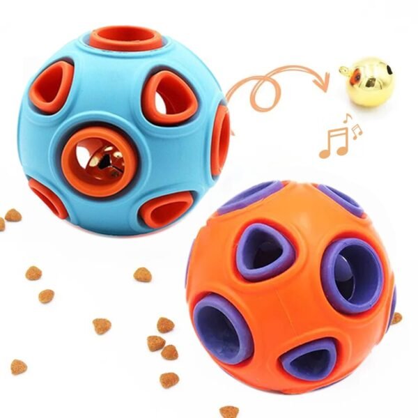 ff7f8642-632a-41f8-b1ae-1159d578be25.jpg Wild Angels™ Rubber Bell Ball Duo — 2‑Pack Interactive Chew Toys for Puppies and Small Dogs