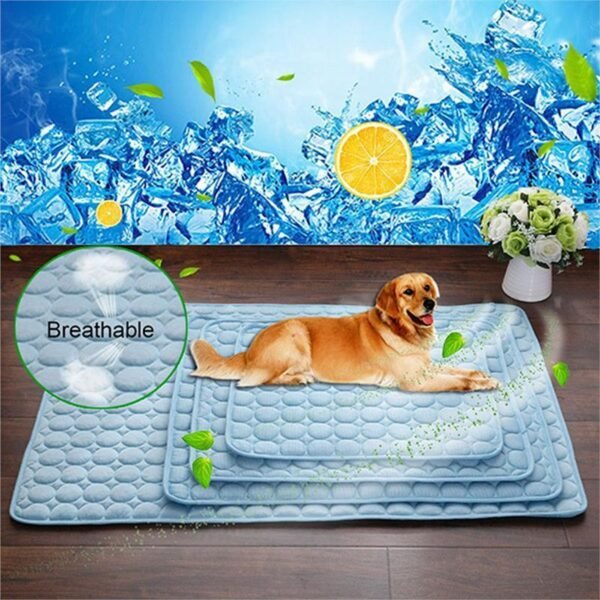 Ice Silk Cooling Pad for Dogs – Breathable Summer Cooling Mat (Multiple Sizes)