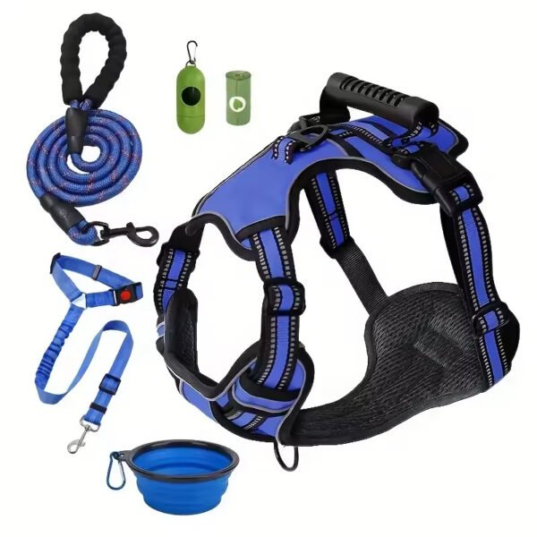 Tactical Service Dog Harness Set by Wild Angels™ — Adjustable Vest, Car Seat Belt & Outdoor Essentials
