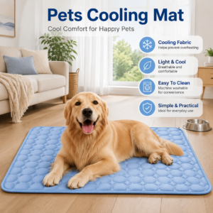 Ice Silk Cooling Pad for Dogs – Breathable Summer Cooling Mat (Multiple Sizes)