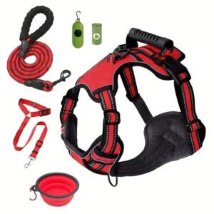 Tactical Service Dog Harness Set by Wild Angels™ — Adjustable Vest, Car Seat Belt & Outdoor Essentials