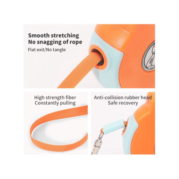 Wild Angels™ GlowControl Retractable Dog Leash with LED Light — One‑Hand Brake & Tangle‑Resistant Control