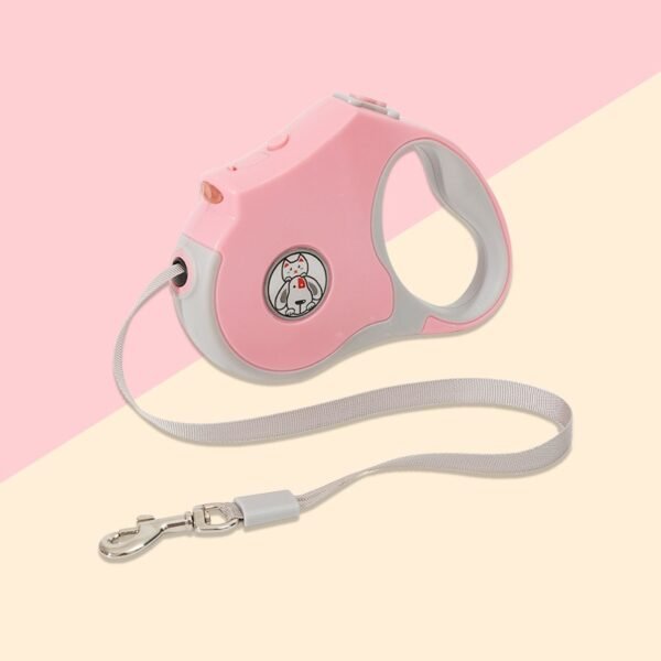 Wild Angels™ GlowControl Retractable Dog Leash with LED Light — One‑Hand Brake & Tangle‑Resistant Control