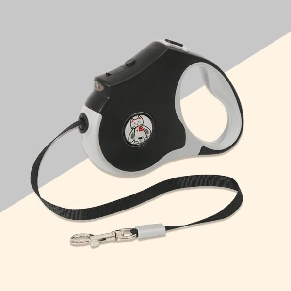 Wild Angels™ GlowControl Retractable Dog Leash with LED Light — One‑Hand Brake & Tangle‑Resistant Control