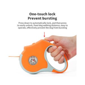 Wild Angels™ GlowControl Retractable Dog Leash with LED Light — One‑Hand Brake & Tangle‑Resistant Control