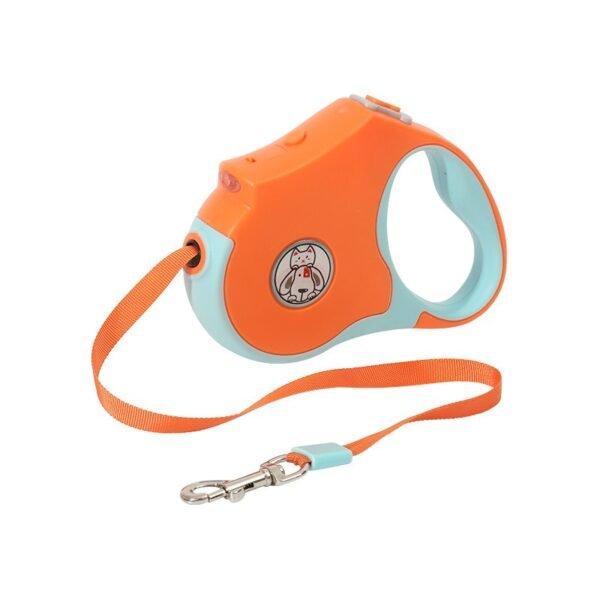 Wild Angels™ GlowControl Retractable Dog Leash with LED Light — One‑Hand Brake & Tangle‑Resistant Control