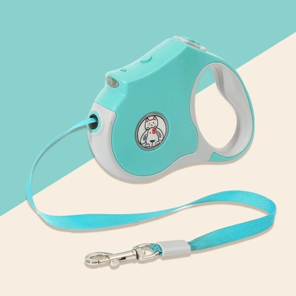 Wild Angels™ GlowControl Retractable Dog Leash with LED Light — One‑Hand Brake & Tangle‑Resistant Control