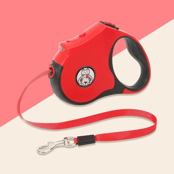 Wild Angels™ GlowControl Retractable Dog Leash with LED Light — One‑Hand Brake & Tangle‑Resistant Control