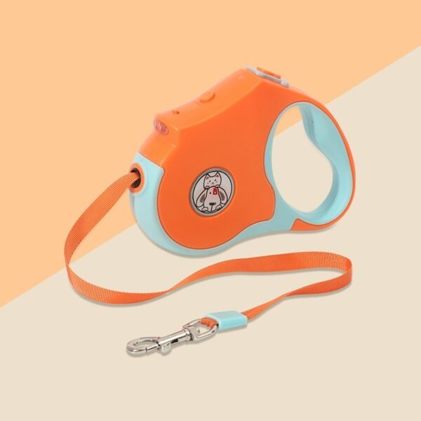 Wild Angels™ GlowControl Retractable Dog Leash with LED Light — One‑Hand Brake & Tangle‑Resistant Control