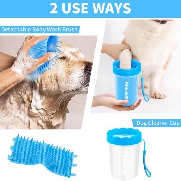 Professional 7-in-1 Dog Paw Cleaner & Pet Grooming Kit – Portable Paw Washer, Bath Brush, Dual Toothbrush Set & Ultra-Absorbent Towels for Dogs & Cats