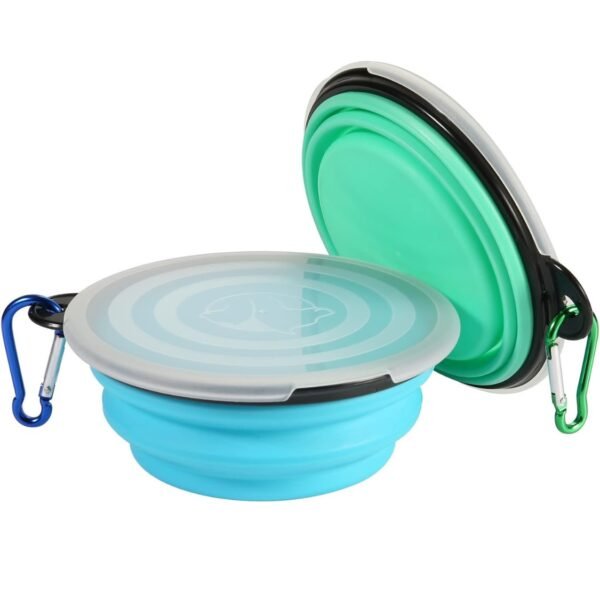 2f003ec5-3a29-4767-aacb-6552f5801422.jpg Wild Angels™ AdventureFold Travel Pet Bowl Set | Premium 2-Pack Collapsible Food & Water Bowls with Protective Lids