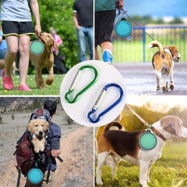 ca4115eb-32f0-487e-b59e-4573f3844237.jpg Wild Angels™ AdventureFold Travel Pet Bowl Set | Premium 2-Pack Collapsible Food & Water Bowls with Protective Lids