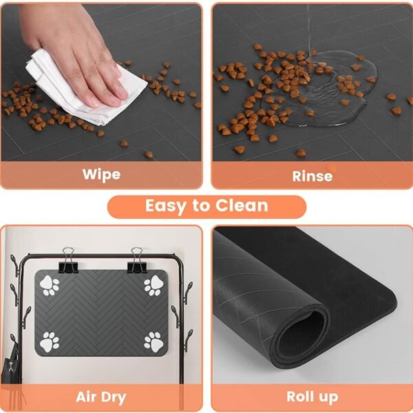Wild Angels™ Quick-Dry Absorbent Pet Feeding Mat | Waterproof Dog Food Bowl Placemat